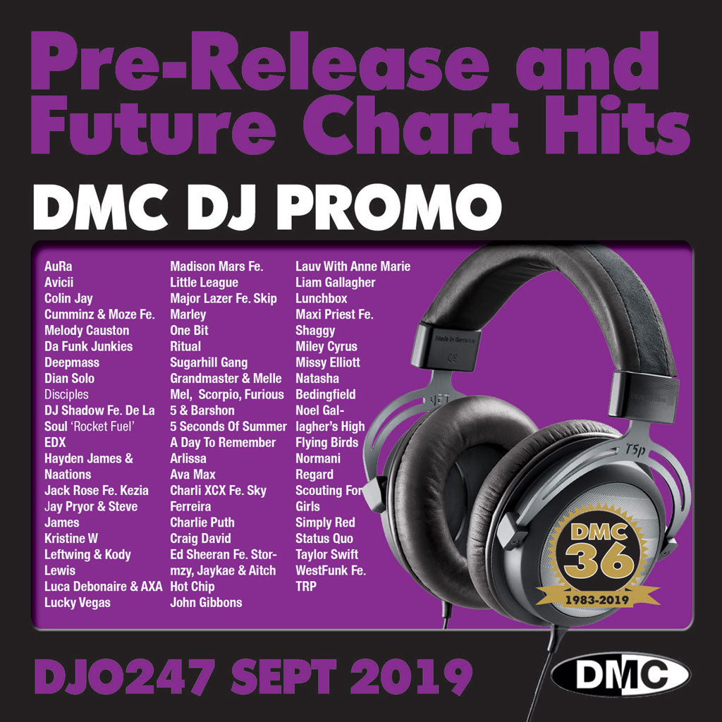 DMC DJ PROMO 247 - PRE RELEASE AND FUTURE CHART HITS! (2 x CD) - September 2019 release