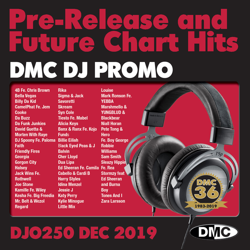 DMC DJ PROMO 250 - PRE RELEASE AND FUTURE CHART HITS! (2 x cd) - December 2019
