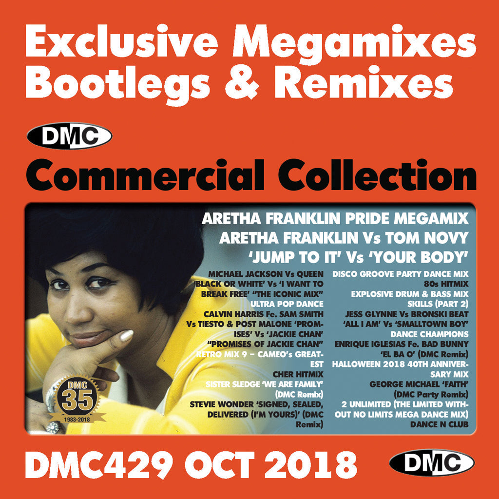 DMC COMMERCIAL COLLECTION 429 Exclusive Megamixes, Remixes & Two Trackers - October 2018