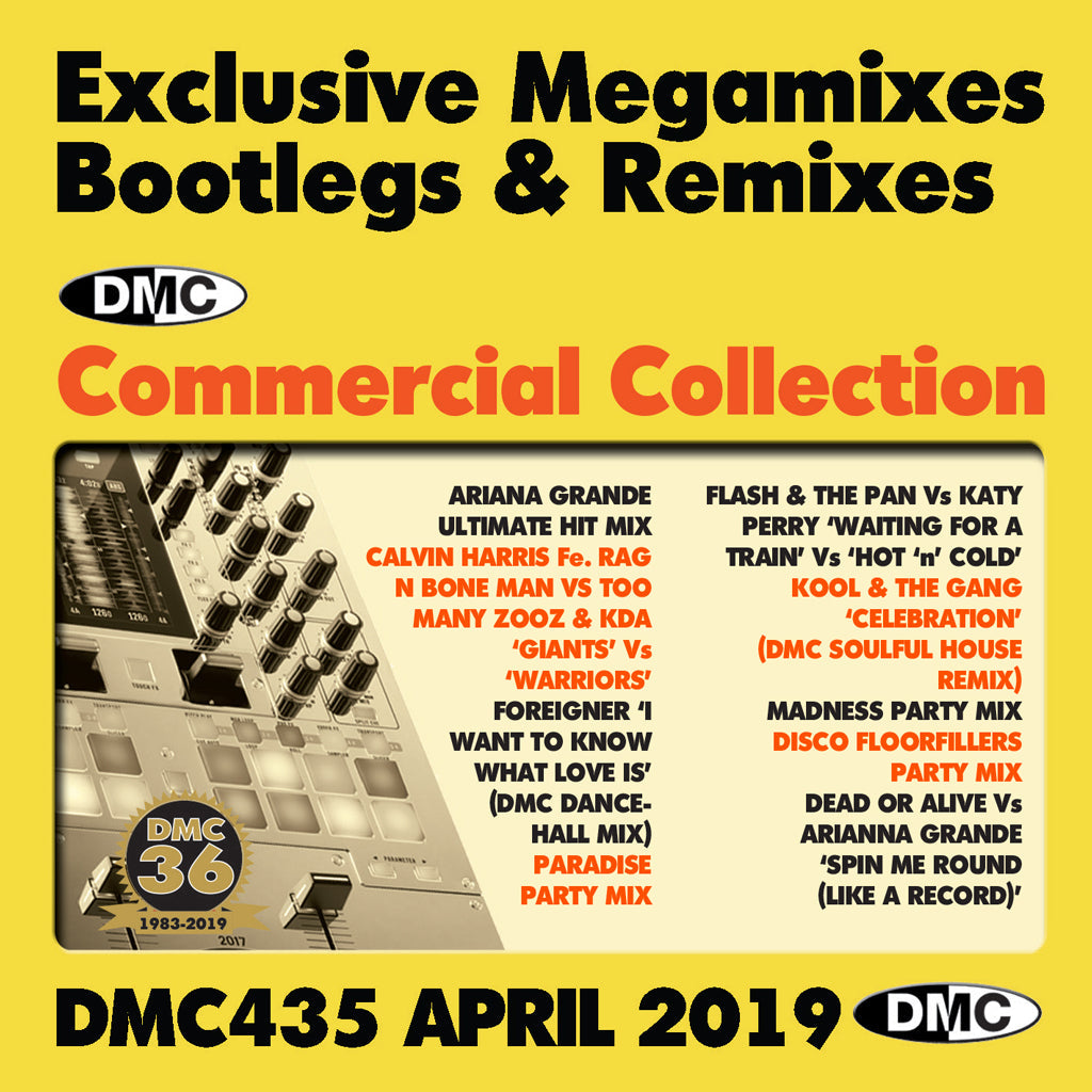 DMC COMMERCIAL COLLECTION 435 (3 X CD) Exclusive Megamixes, Remixes & Two Trackers - April 2019 release - with BONUS CD