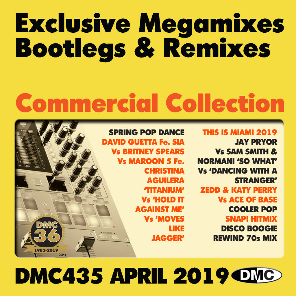 DMC COMMERCIAL COLLECTION 435 (3 X CD) Exclusive Megamixes, Remixes & Two Trackers - April 2019 release - with BONUS CD
