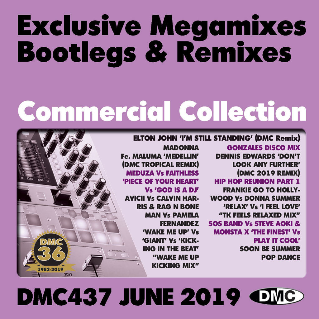 DMC COMMERCIAL COLLECTION 437 - Exclusive Megamixes, Remixes & Two Trackers - TRIPLE CD - June 2019 release