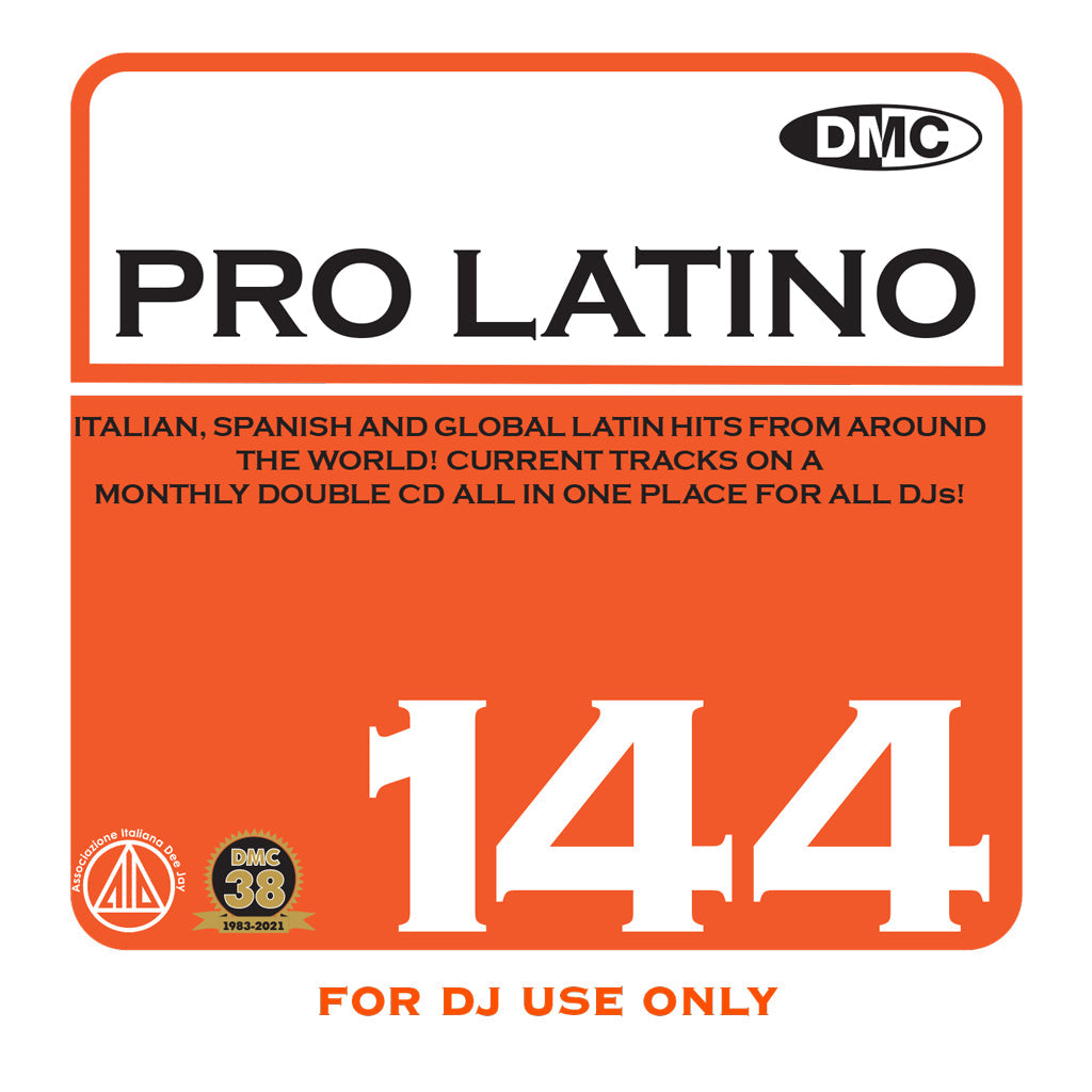 DMC PRO LATINO 144 - 2 x CD - Italian, Spanish and global Latin hits - May 2021 release