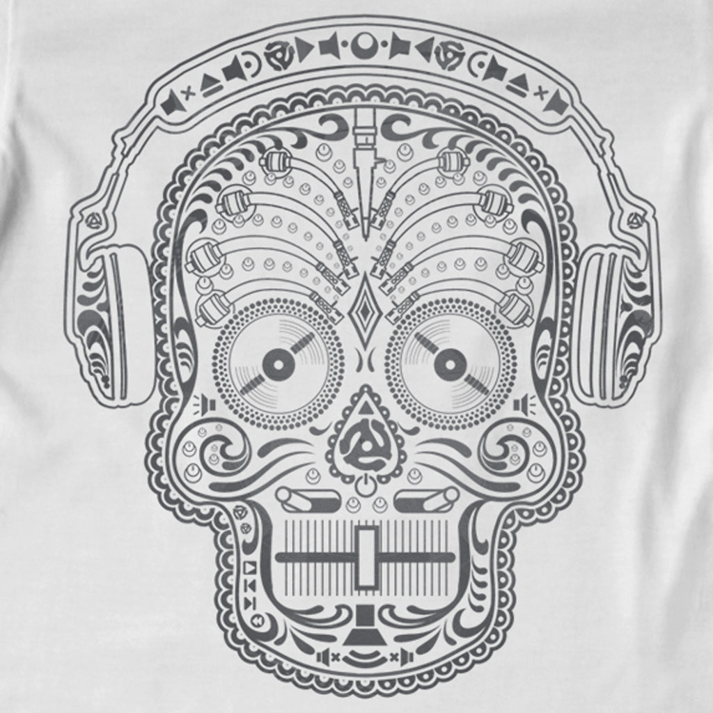 Skull & Phones DJ T-shirt - White