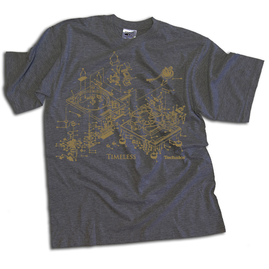 Technics Timeless T-shirt  -  available in black or grey