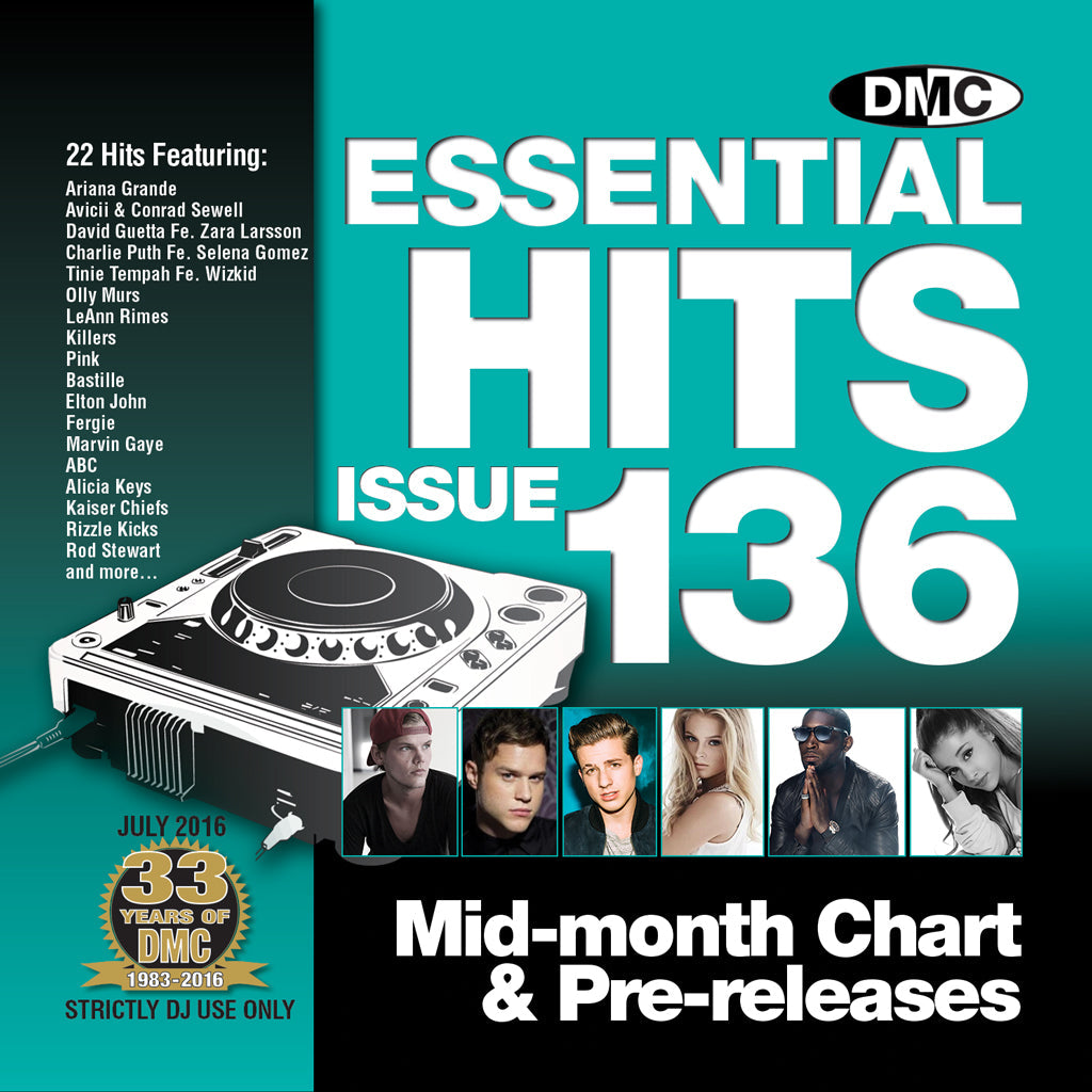 DMC ESSENTIAL HITS 136 - Mid July 2016 release