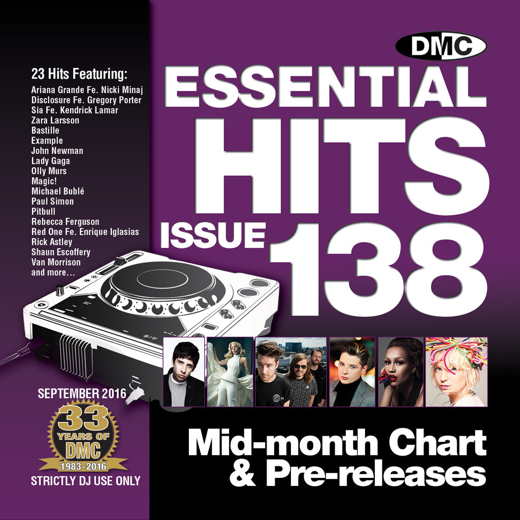 DMC Essential Hits 138 - Mid September 2016 release