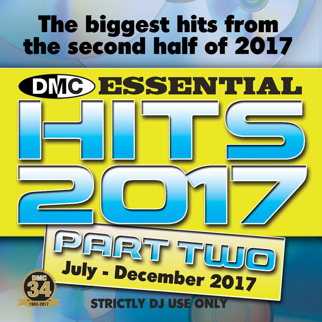 DMC ESSENTIAL HITS 2017 Part Two. The biggest hits from the second half of 2017 (un-mixed). December 2017 release