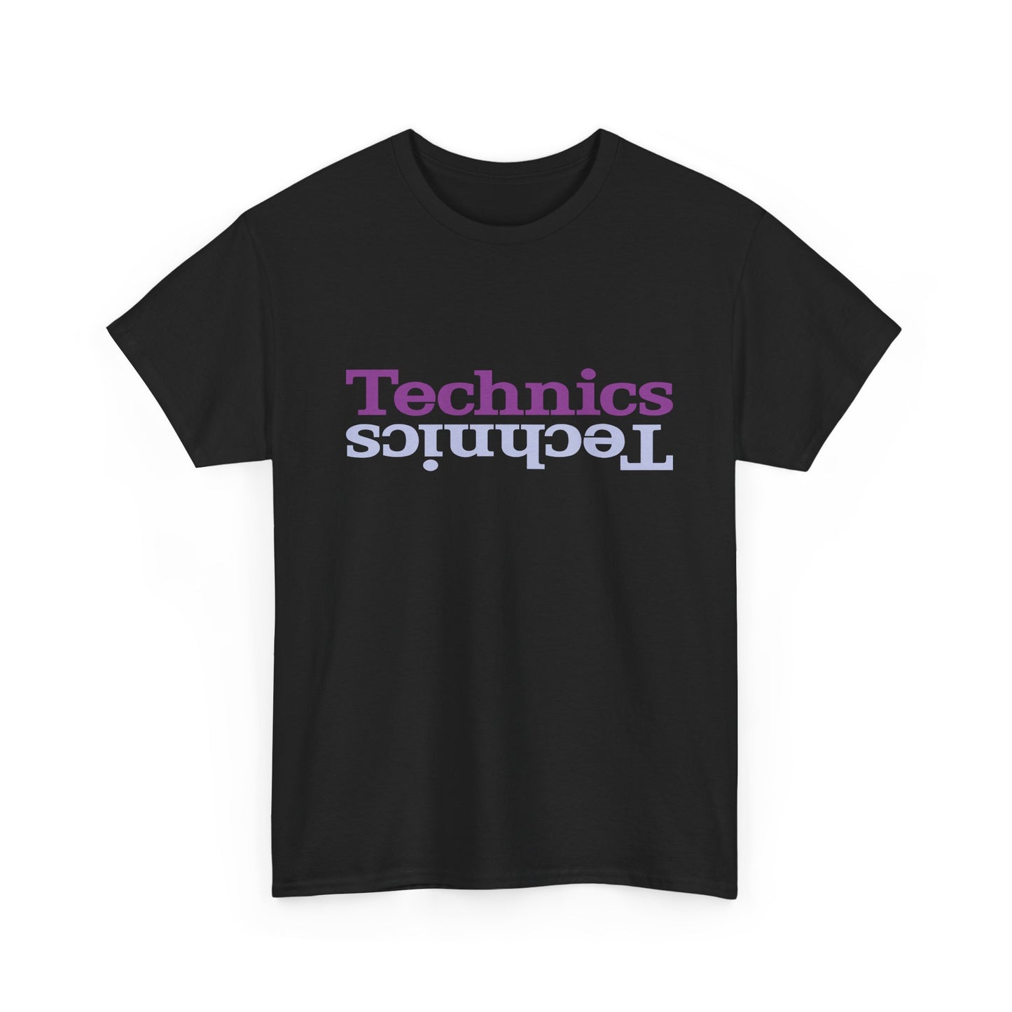 T-Shirt — 'Technics' Upside-Down Retro Logo Tee