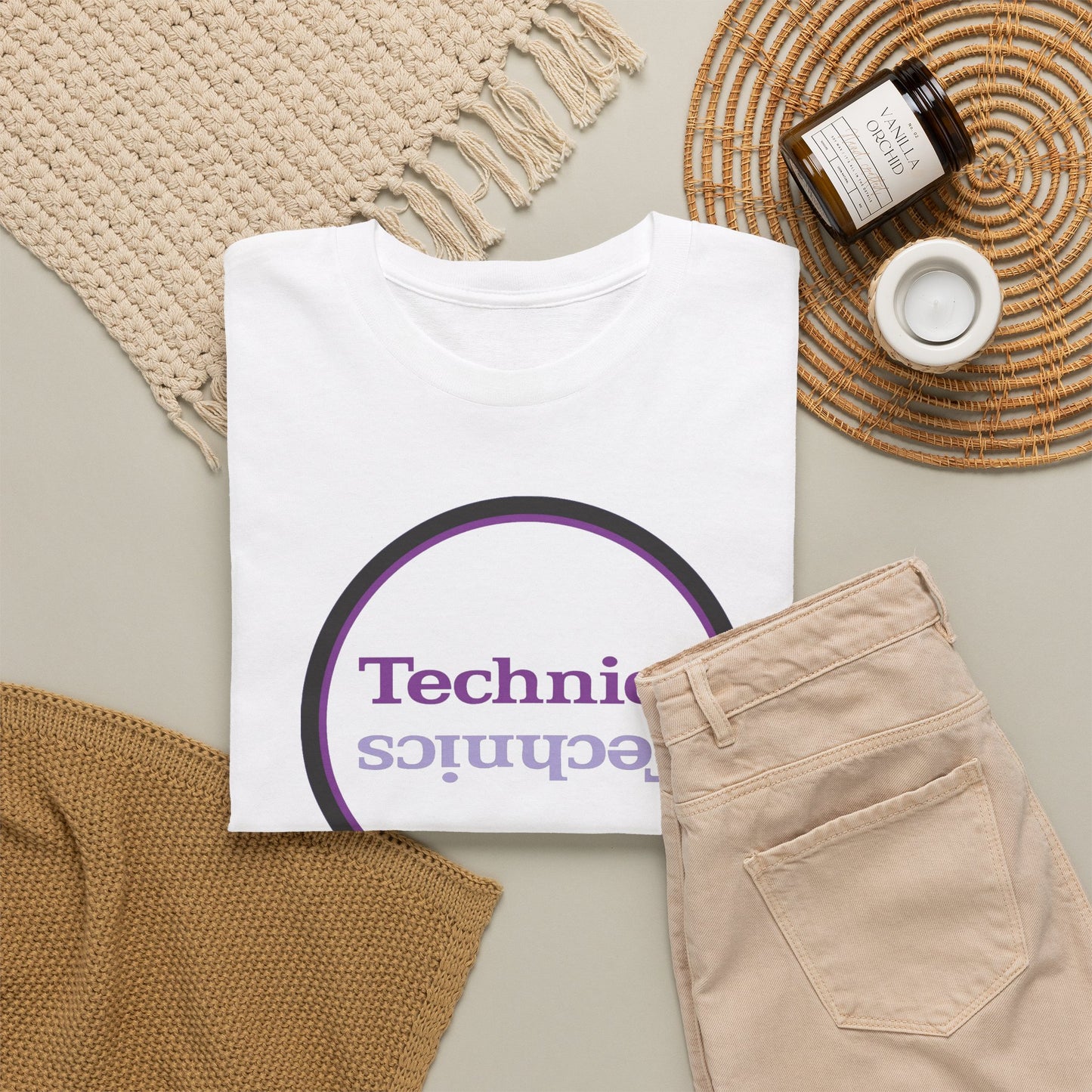 Copy of T-Shirt — 'Technics' Upside-Down Retro Logo Tee