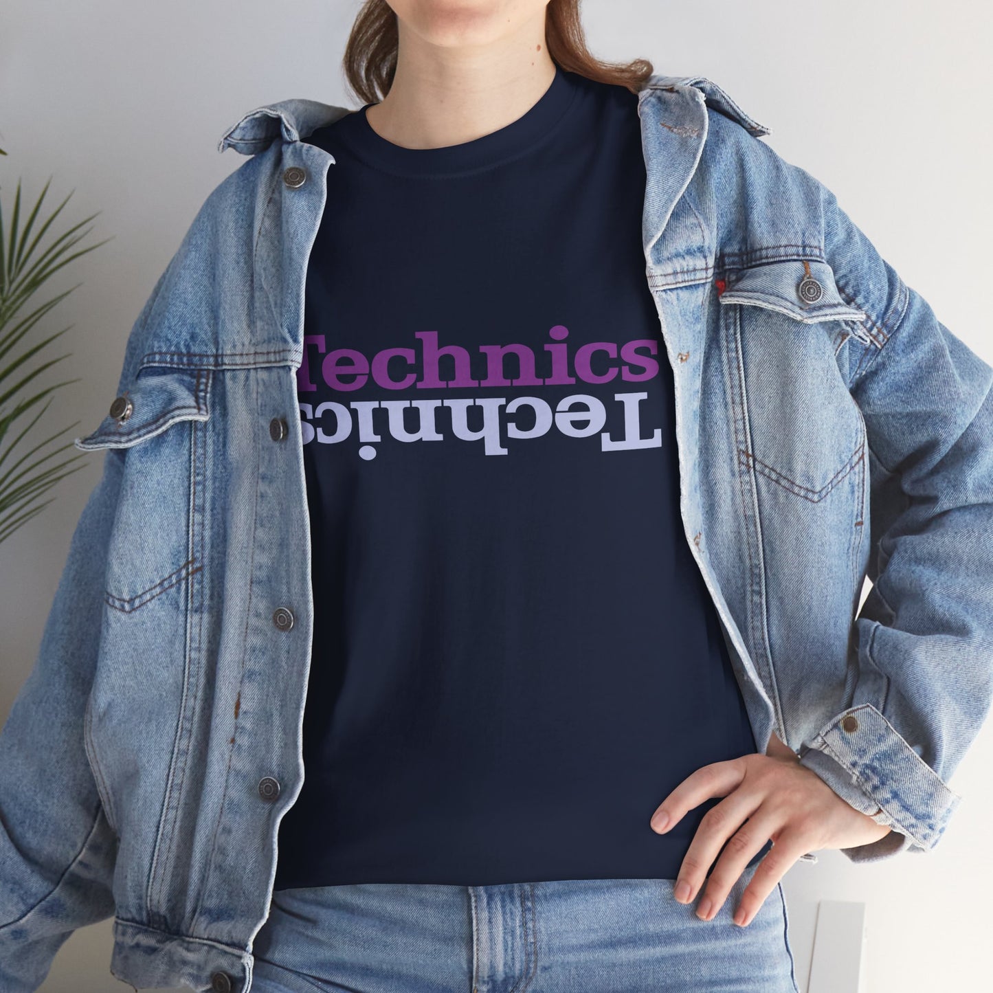 T-Shirt — 'Technics' Upside-Down Retro Logo Tee