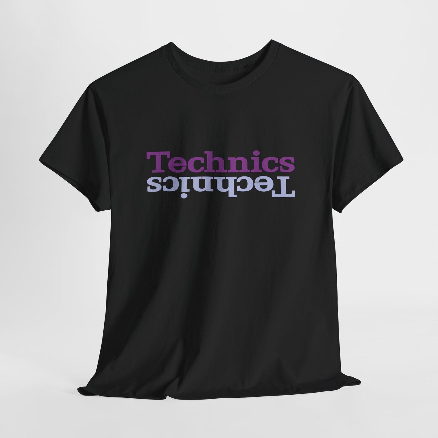 T-Shirt — 'Technics' Upside-Down Retro Logo Tee