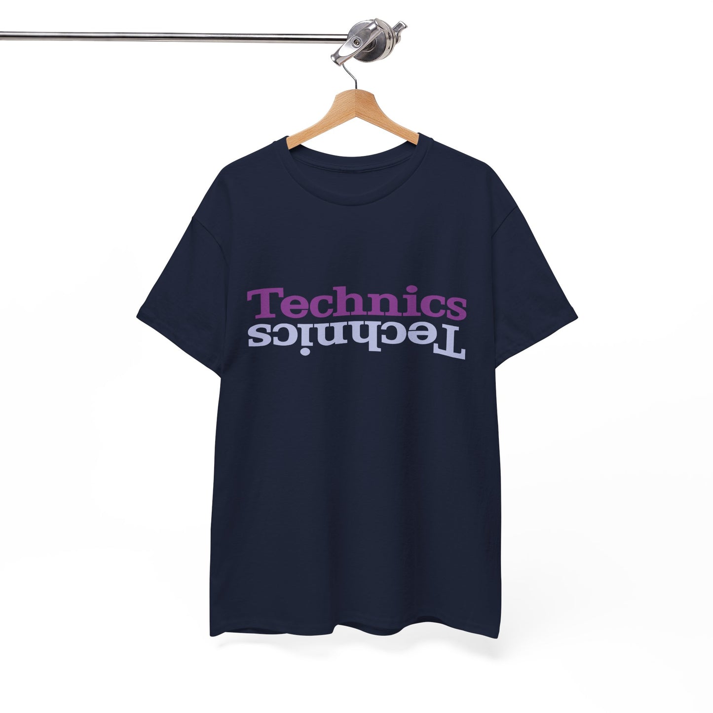 T-Shirt — 'Technics' Upside-Down Retro Logo Tee