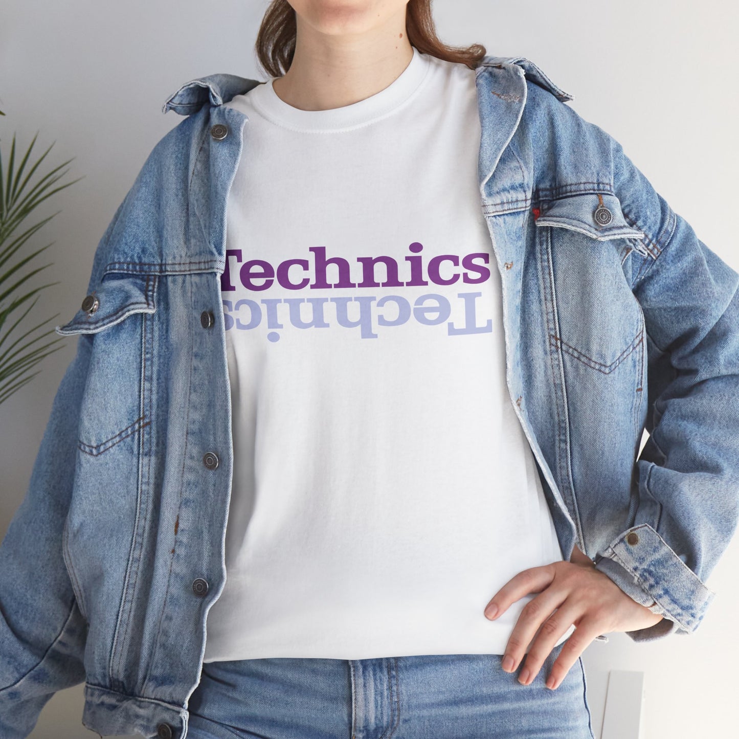 T-Shirt — 'Technics' Upside-Down Retro Logo Tee
