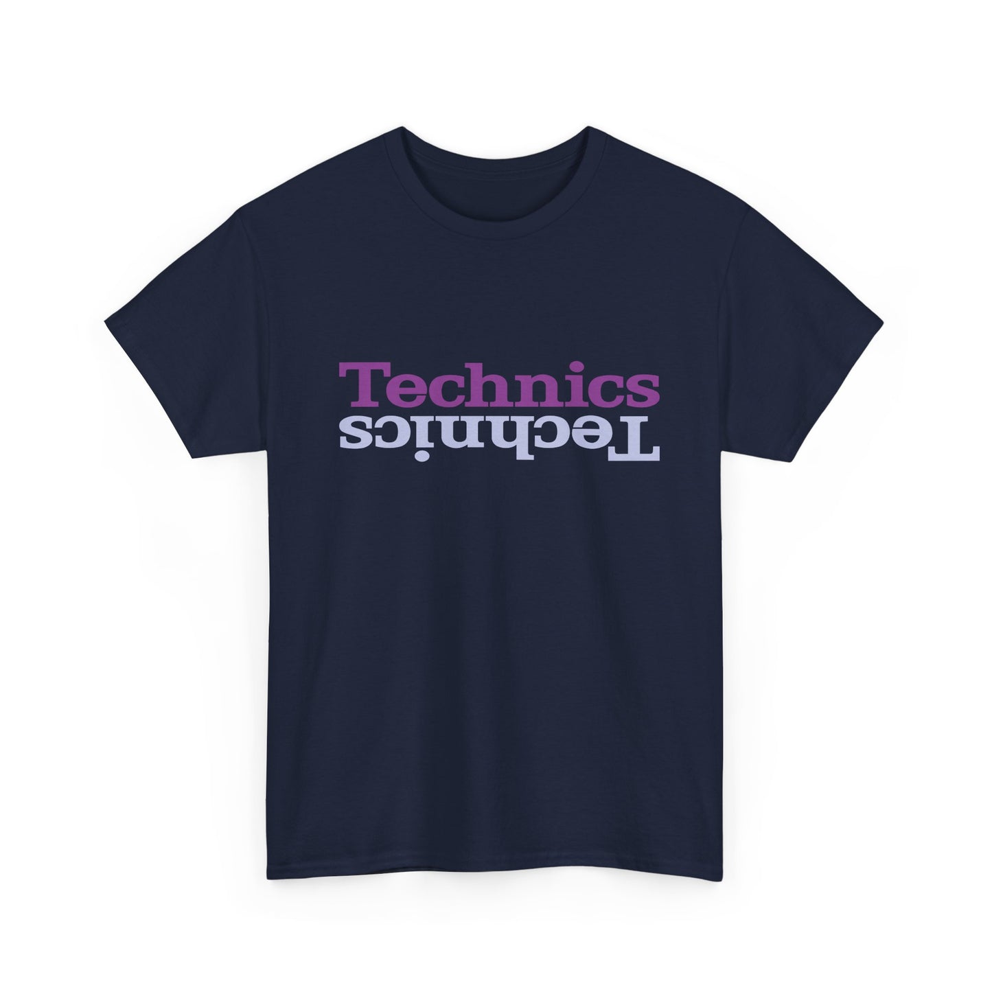 T-Shirt — 'Technics' Upside-Down Retro Logo Tee