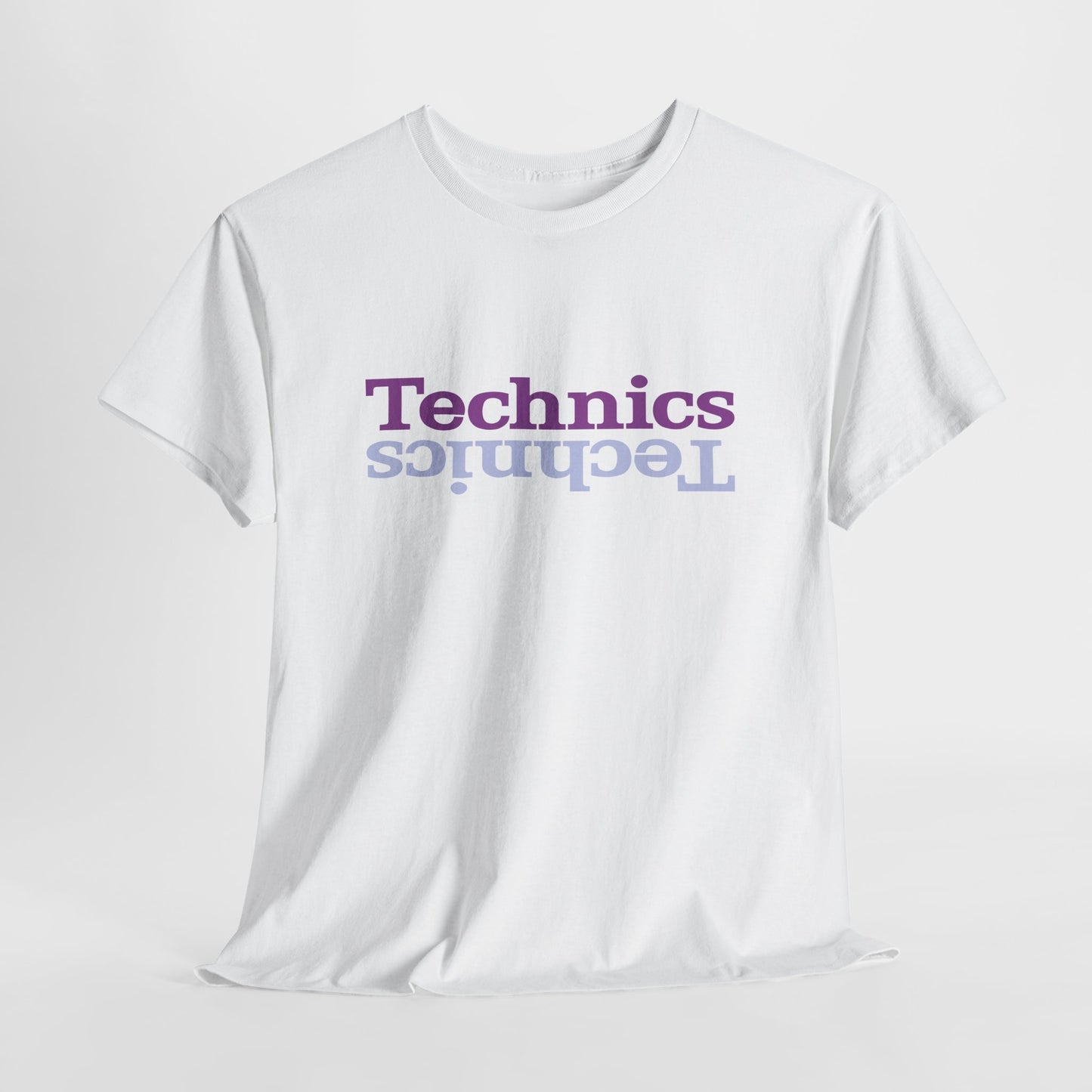T-Shirt — 'Technics' Upside-Down Retro Logo Tee