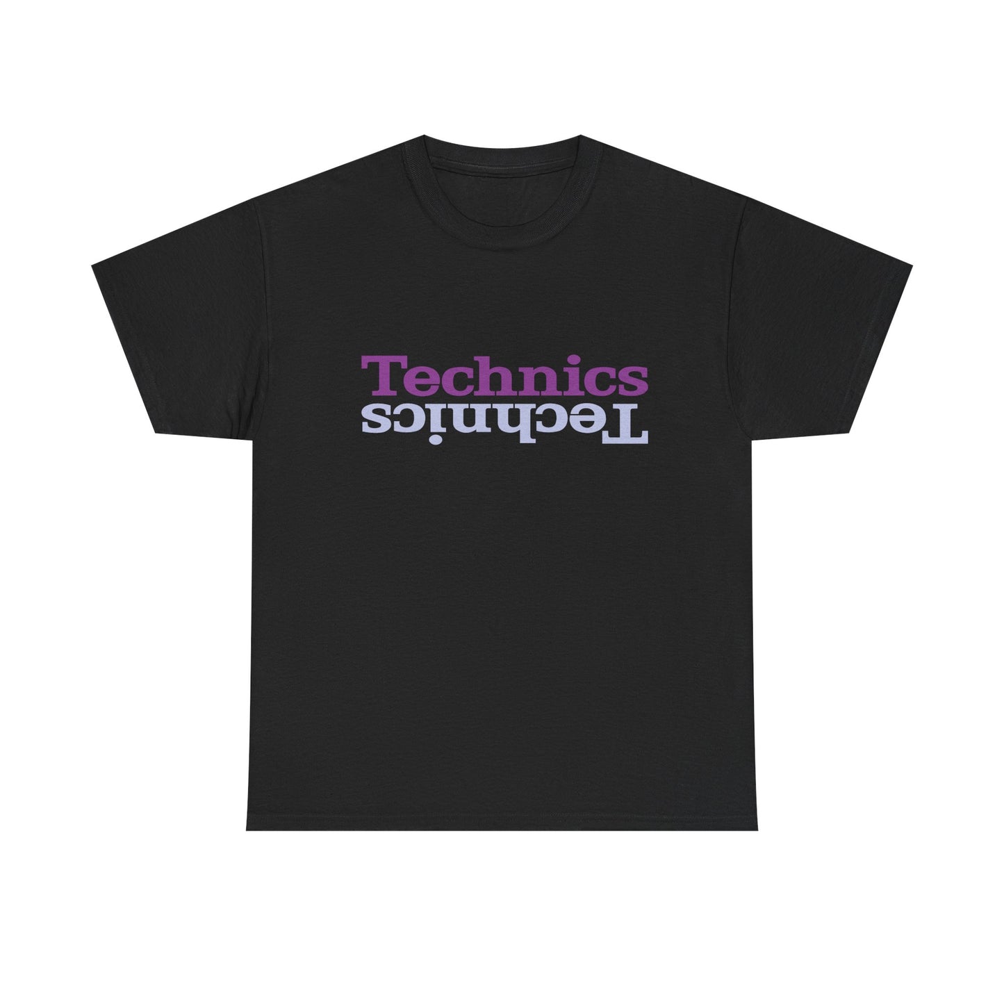 T-Shirt — 'Technics' Upside-Down Retro Logo Tee