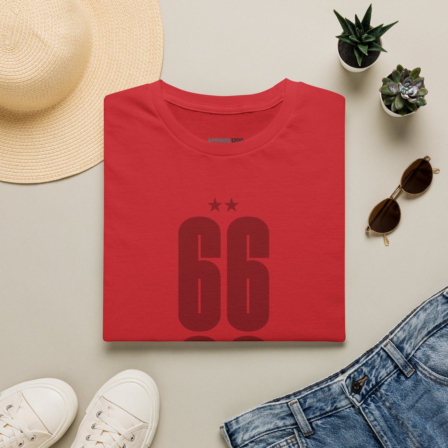 66 26 Graphic T-Shirt — Vintage Sport Number Tee
