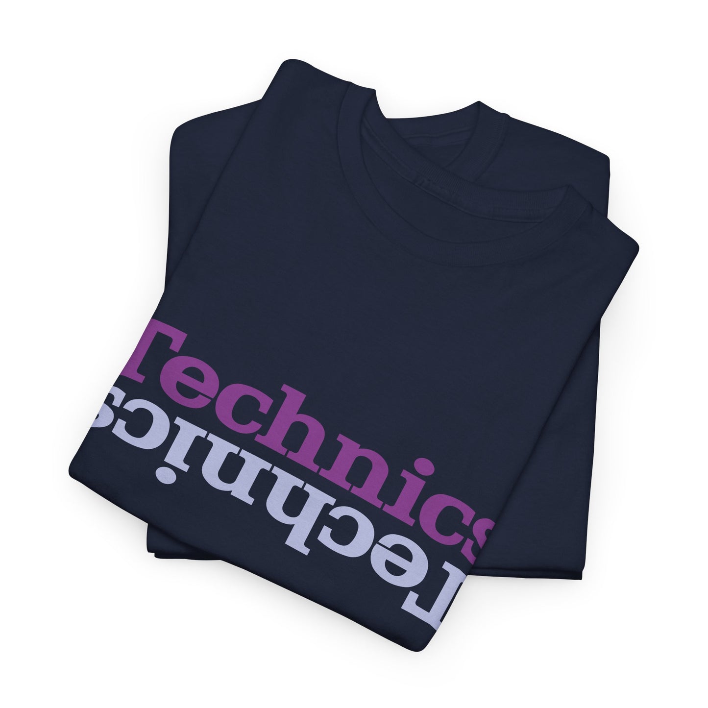 T-Shirt — 'Technics' Upside-Down Retro Logo Tee