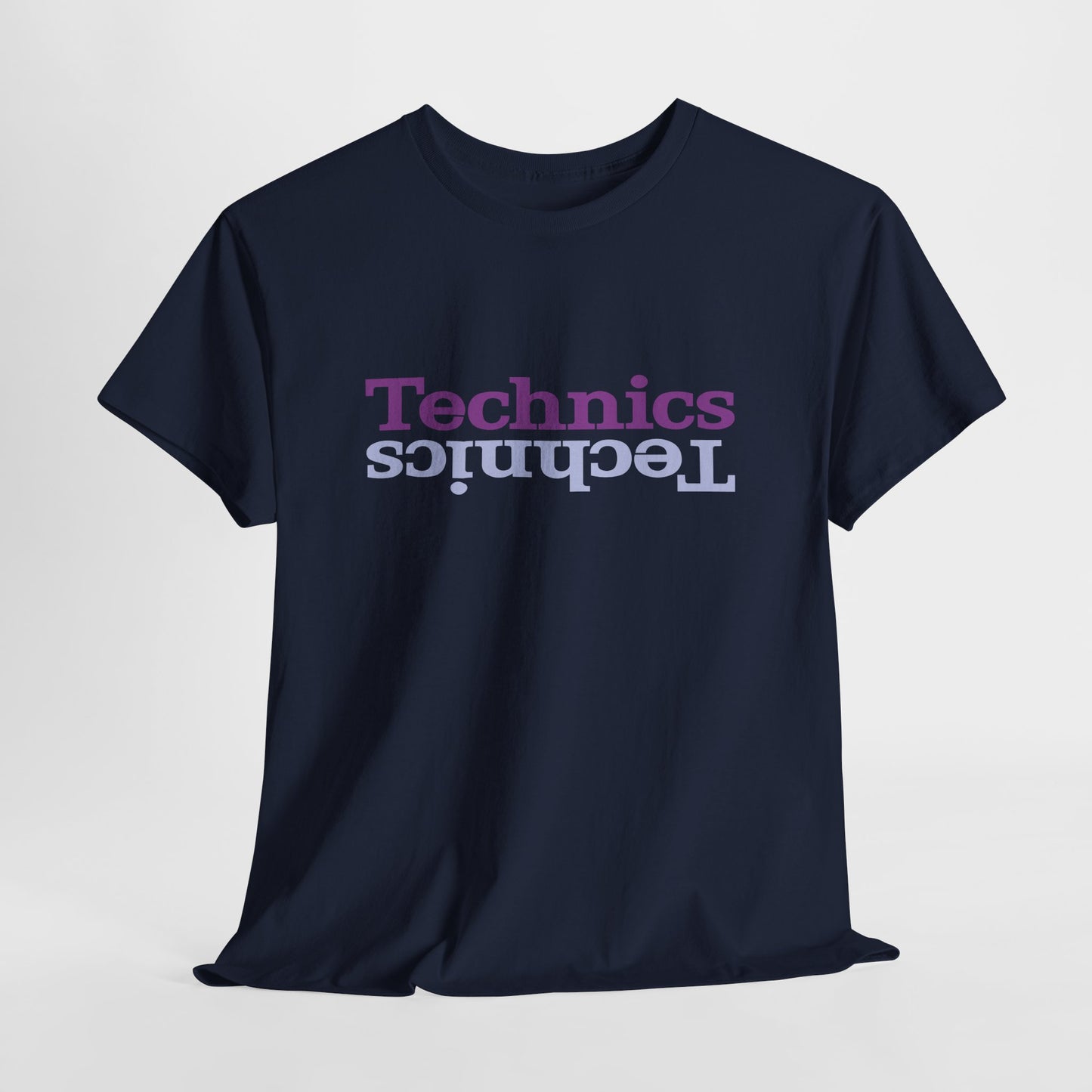 T-Shirt — 'Technics' Upside-Down Retro Logo Tee