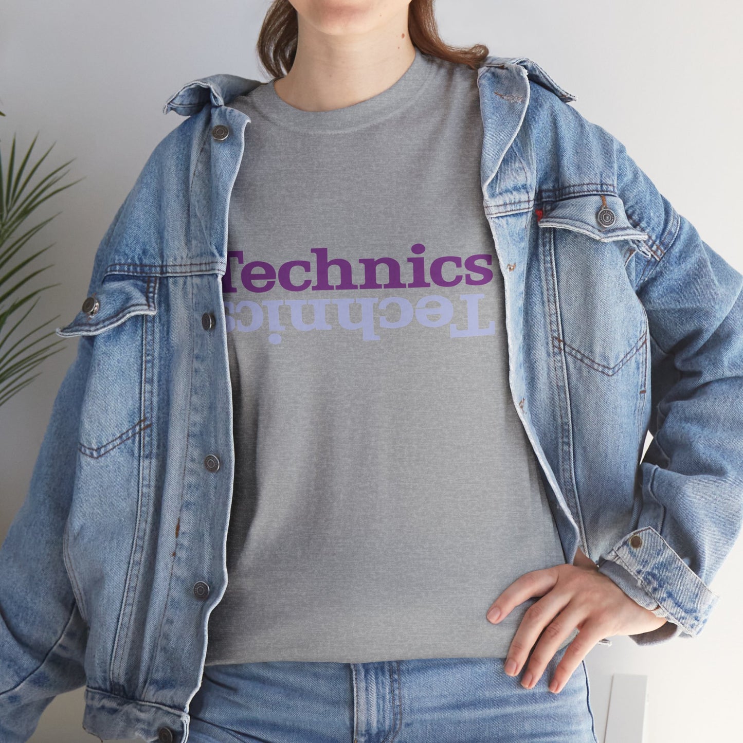 T-Shirt — 'Technics' Upside-Down Retro Logo Tee