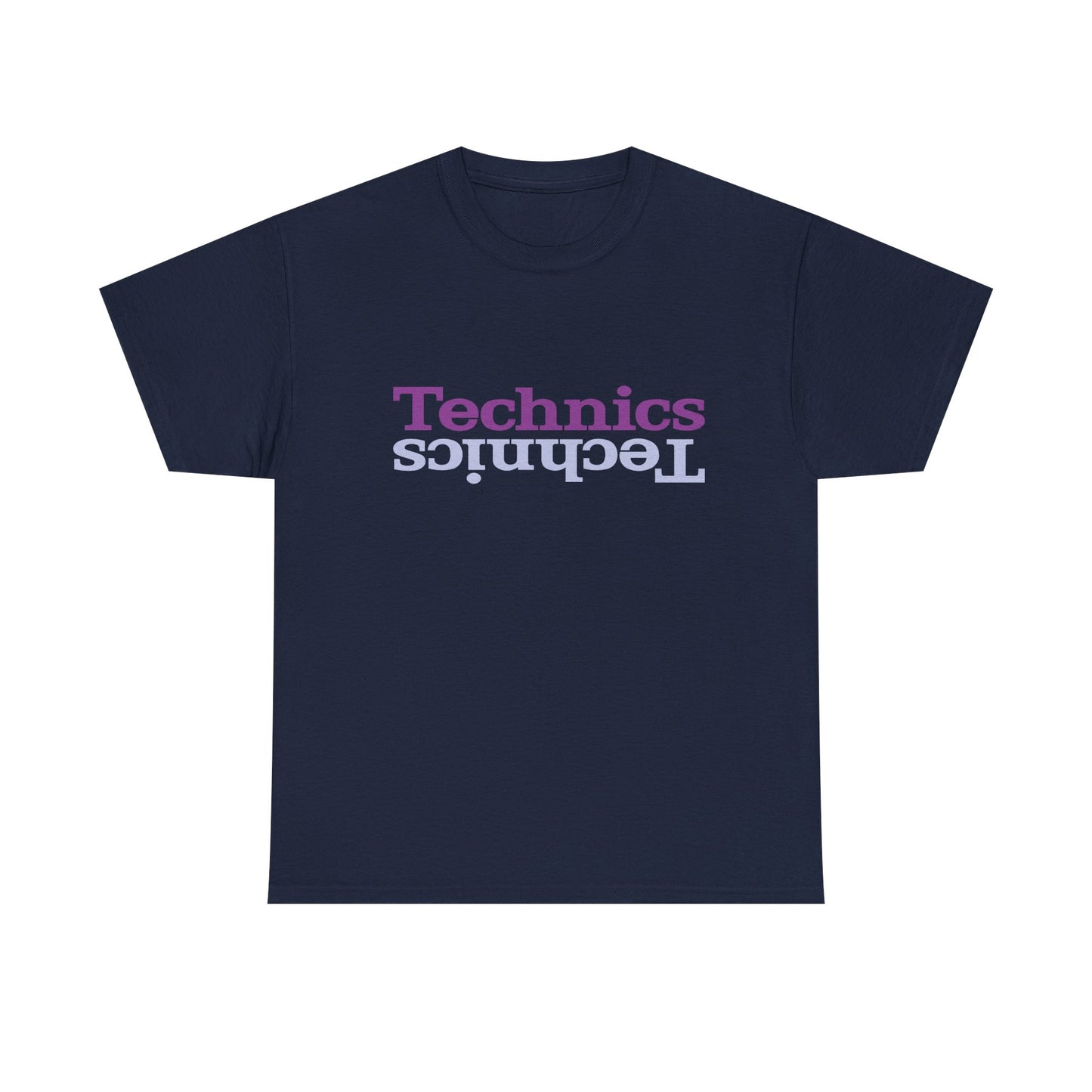 T-Shirt — 'Technics' Upside-Down Retro Logo Tee