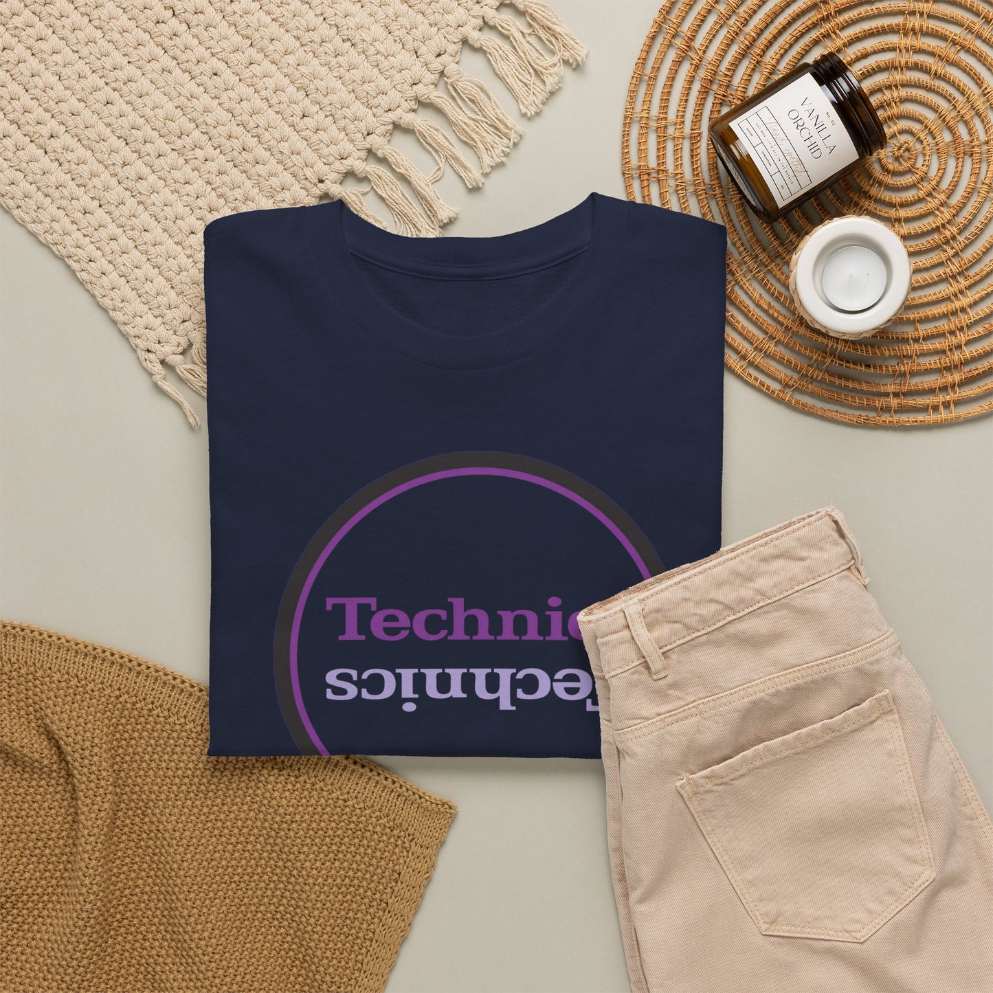 Copy of T-Shirt — 'Technics' Upside-Down Retro Logo Tee