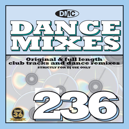 DMC DANCE MIXES 236 - Original & full length club tracks and dance remixes - August 2019 release