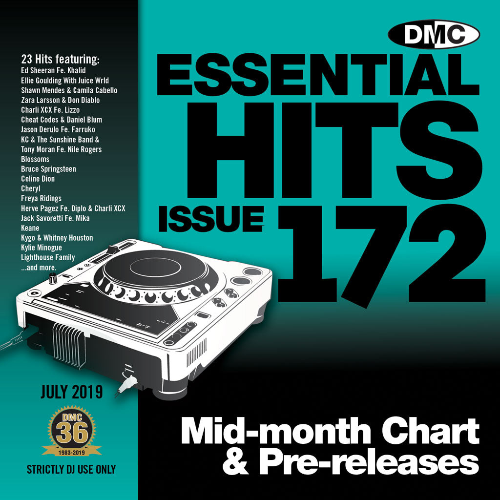 DMC ESSENTIAL HITS 172 (Unmixed) -  Essential chart & pre-releases -July 2019