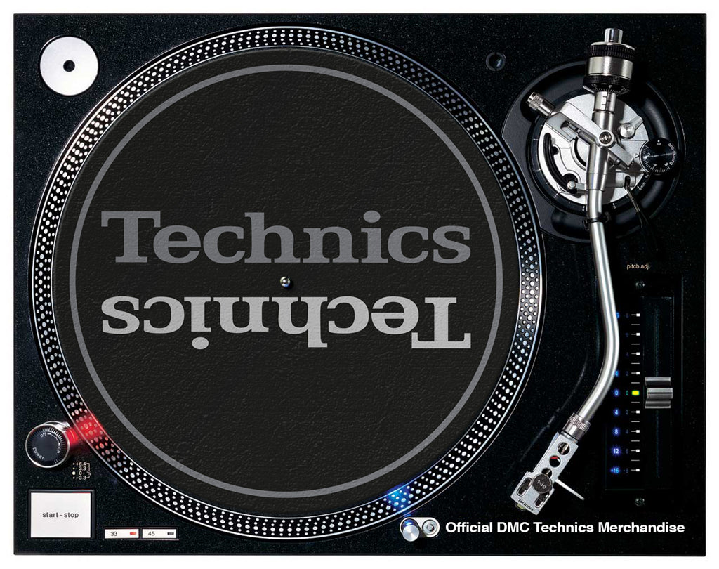 Technics Ltd Edition Slipmats (pair)- dark grey/pale grey print