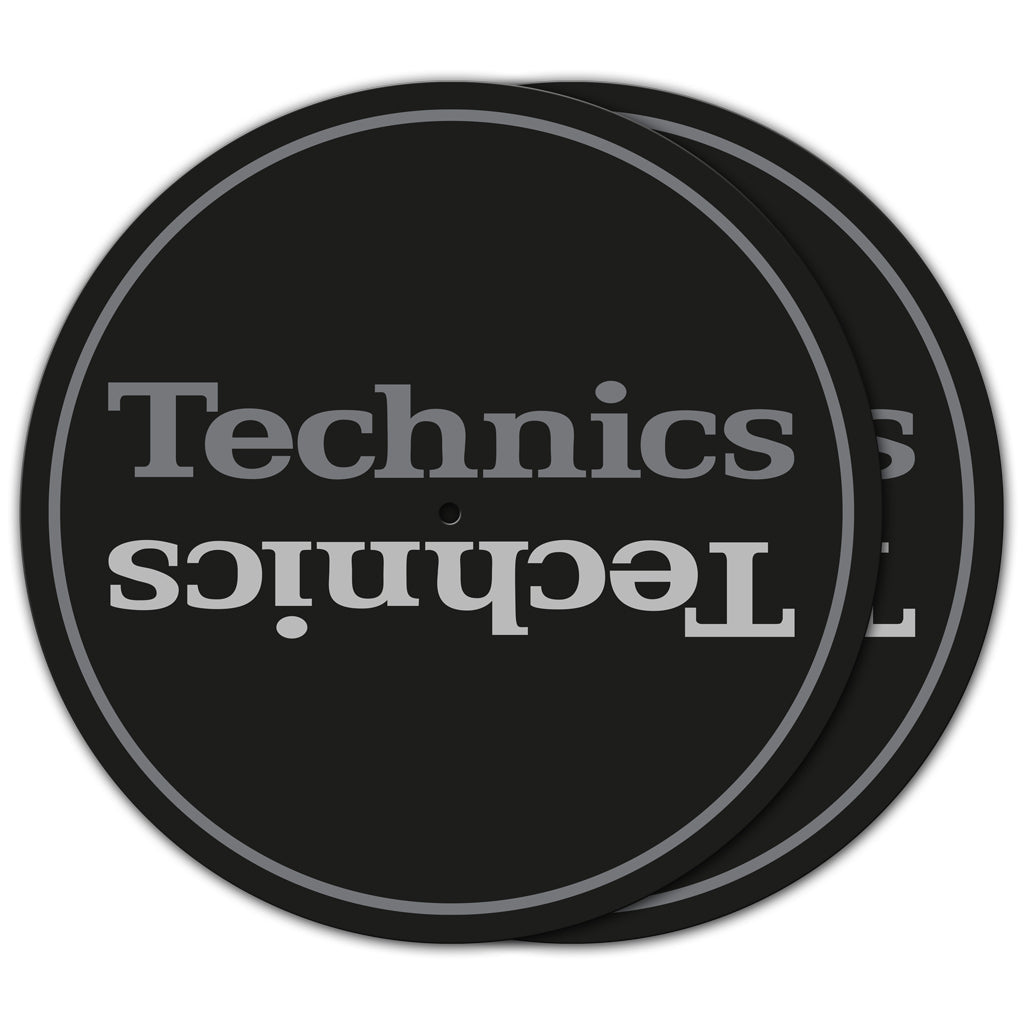 Technics Ltd Edition Slipmats (pair)- dark grey/pale grey print