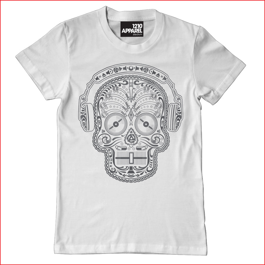 Skull & Phones DJ T-shirt - White