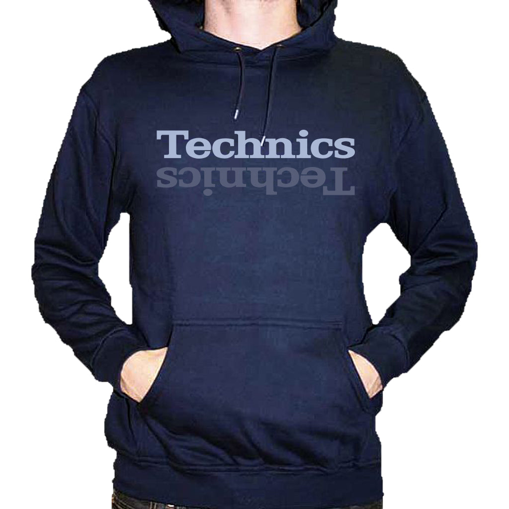 Technics Hoody from DMC in navy blue (grey/silver print)