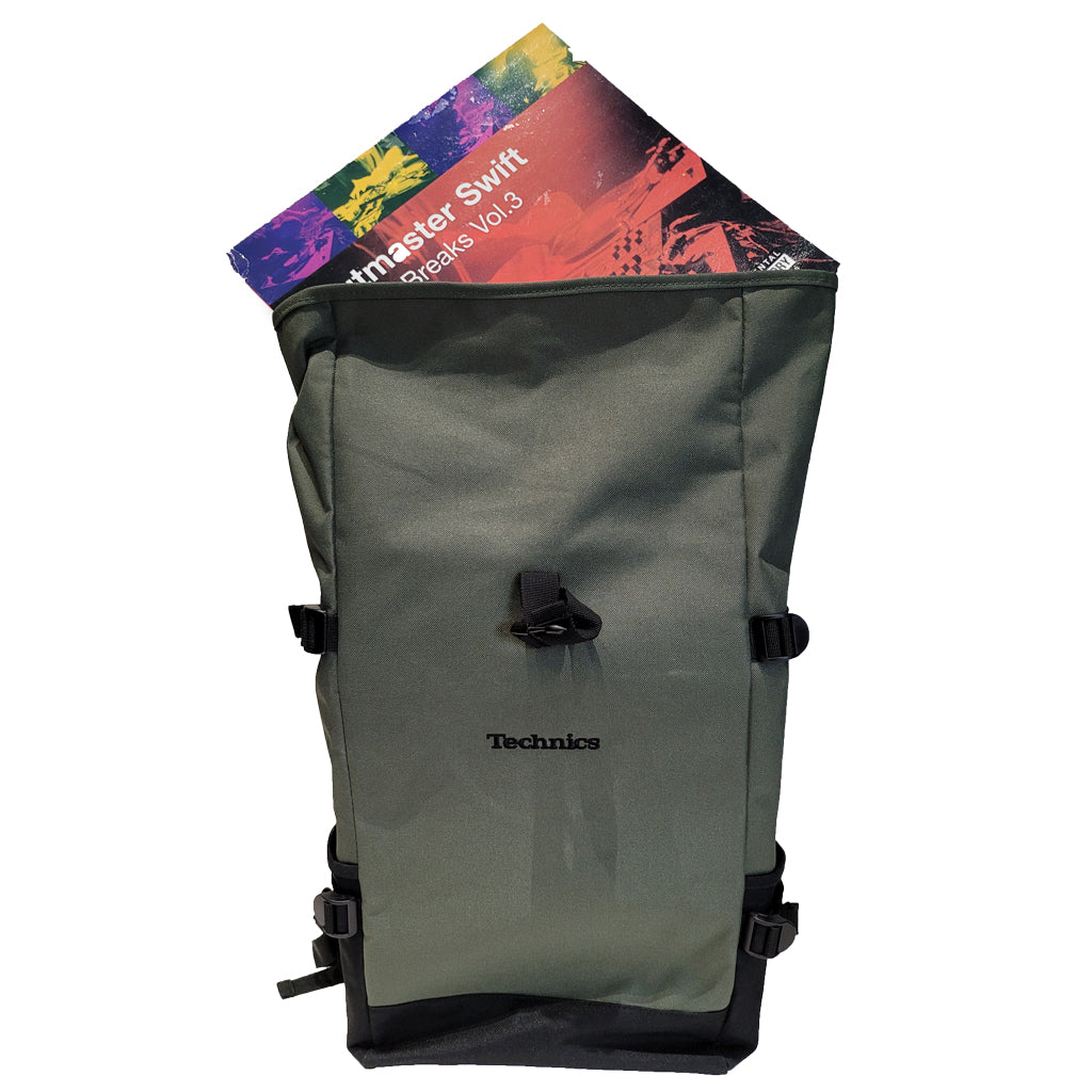Technics Block Roll-Top Backpack (Olive) - NEW