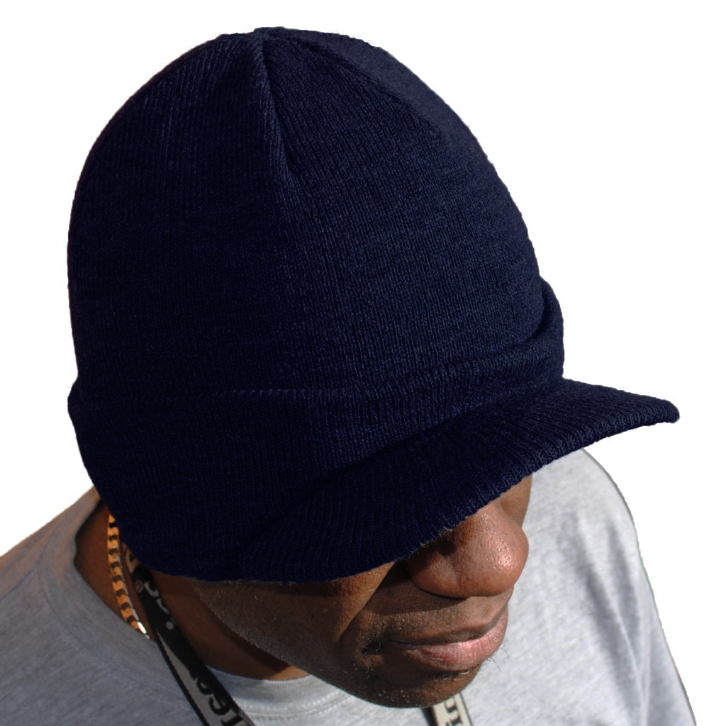 Technics Peaked Beanie Hat - Navy