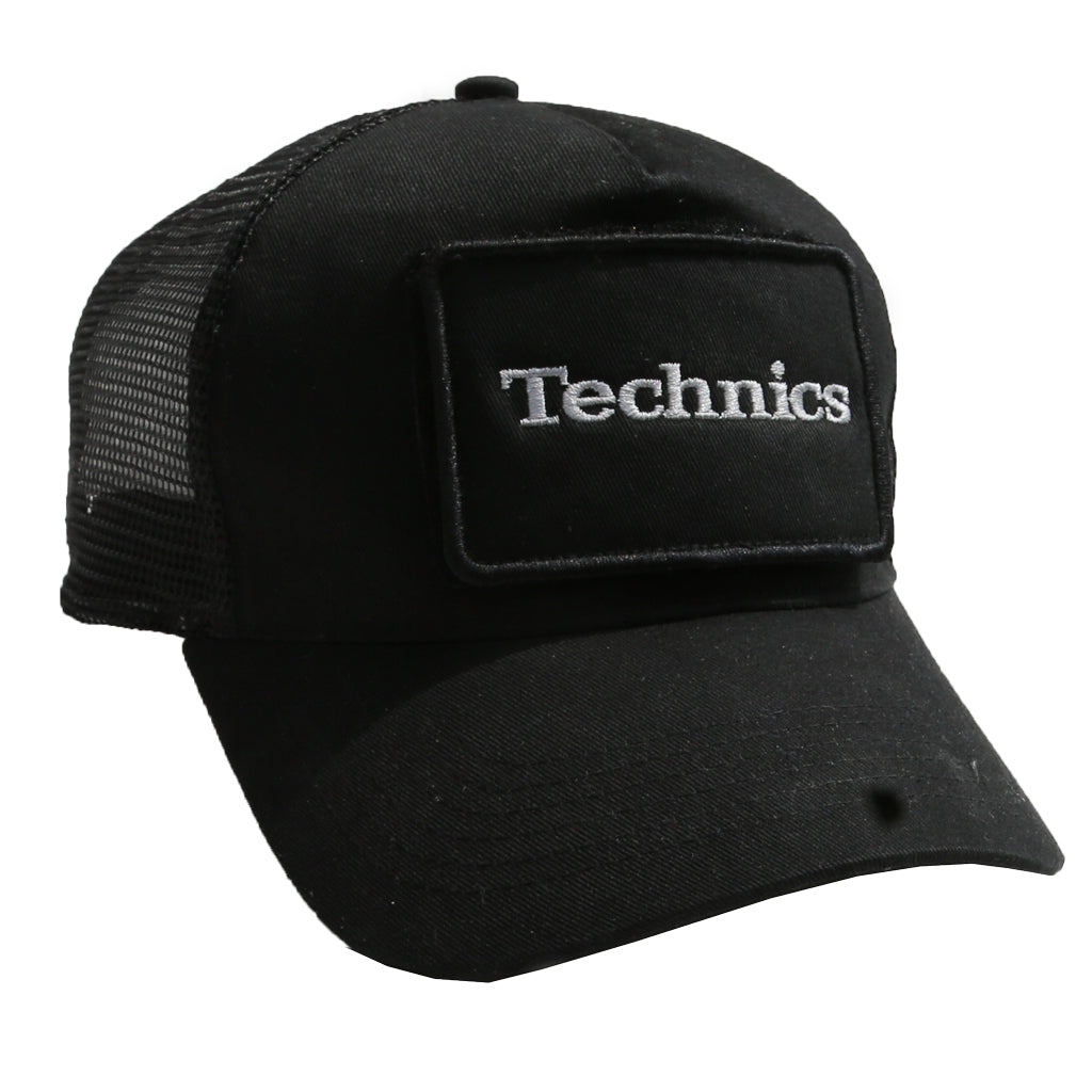 Technics Patch Snapback Trucker Cap - Black
