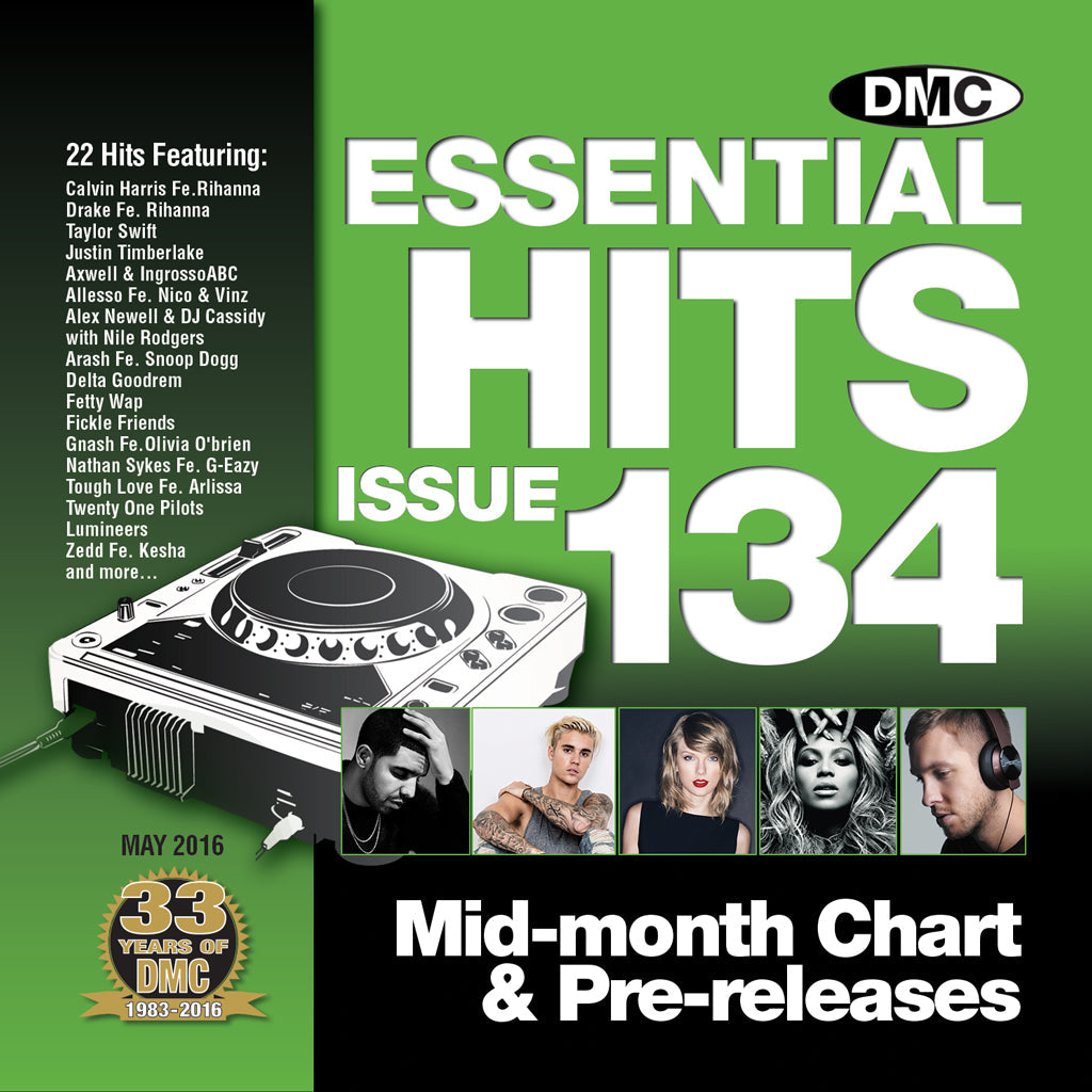DMC ESSENTIAL HITS 134 - Mid May 2016 release