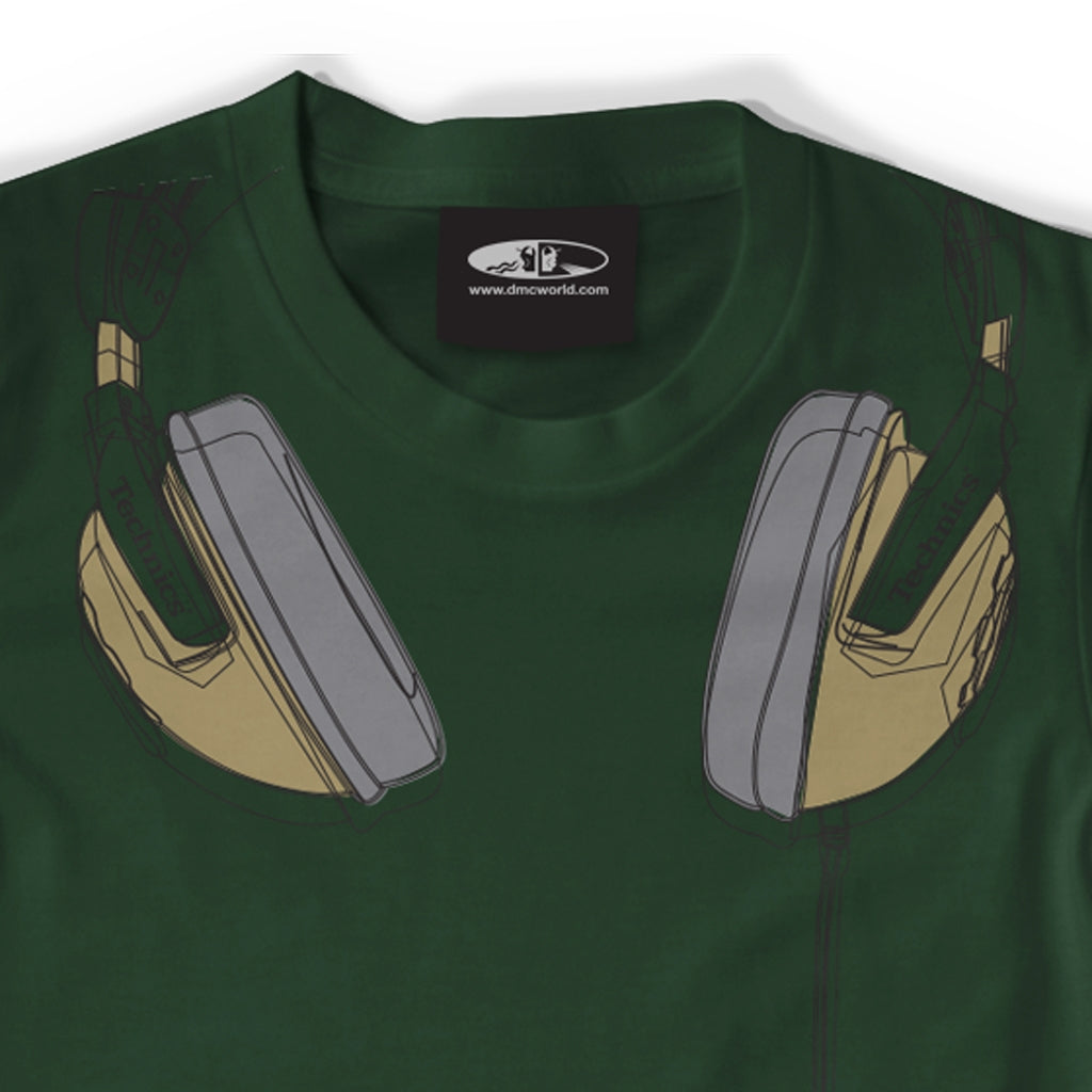 Technics Headphones T-shirt - Green